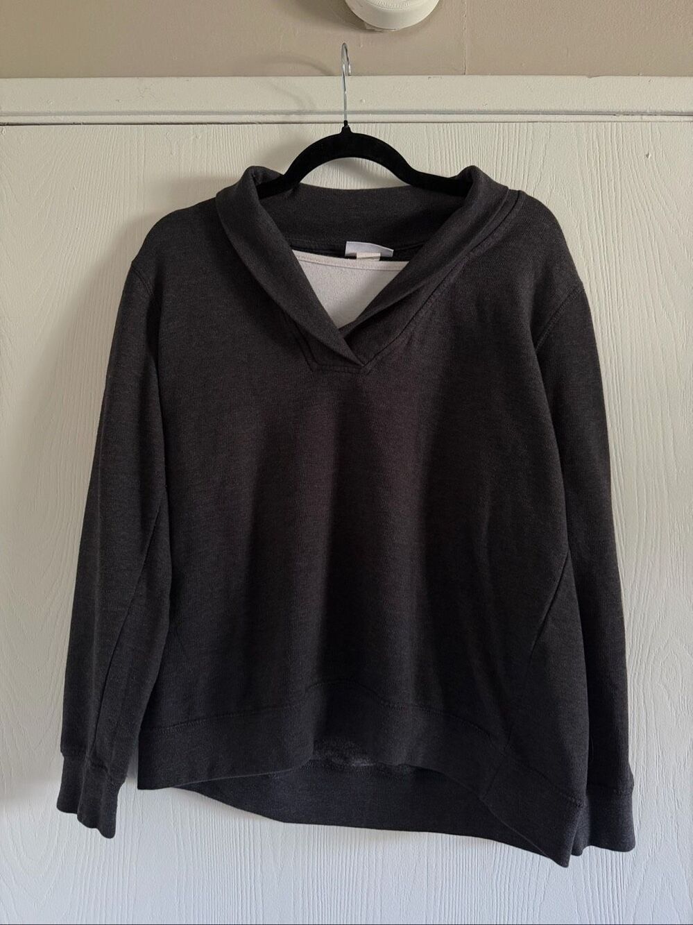 CW Classics (Coldwater Creek) sweatshirt in charcoal dark gray size large